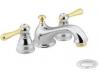Moen Kingsley T6103CP Chrome/Polished Brass Mini Widespread Trim Kit with Lever Handles