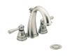 Moen Kingsley T6123AN Antique Nickel Mini Widespread Trim Kit with Lever Handles