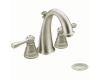 Moen Kingsley T6123BN Brushed Nickel Mini Widespread Trim Kit with Lever Handles