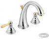 Moen Kingsley T6125CP Chrome/Polished Brass Widespread Trim Kit with Lever Handles