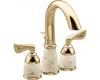 Moen Asceri T6506CGPC Classic Gold/Pebbled Cream 4" Centerset Faucet Trim Kit with Pop-Up