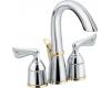 Moen Asceri T6506CP Chrome/Polished Brass 4" Centerset Faucet Trim Kit with Pop-Up