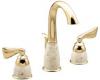 Moen Asceri T6515CGPC Classic Gold/Pebbled Cream 8-16" Widespread Faucet Trim Kit with Pop-Up