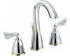 Moen Asceri T6515CP Chrome/Polished Brass 8-16" Widespread Faucet Trim Kit with Pop-Up