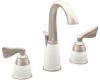 Moen Asceri T6515STV Satine/Ivory 8-16" Widespread Faucet Trim Kit with Pop-Up