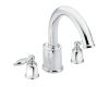 Moen Castleby T6988 Chrome Roman Tub Faucet Trim Kit with Lever Handles