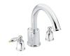 Moen T6988CP Castleby Chrome/Polished Brass Roman Tub Faucet Trim Kit with Lever Handles