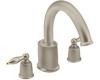 Moen Castleby T6988ST Satine/Polished Brass Roman Tub Faucet Trim Kit with Lever Handles