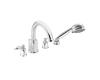 Moen Castleby T6989 Chrome Roman Tub Faucet Trim Kit with Hand Shower & Lever Handles