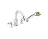 Moen Castleby T6989CP Chrome/Polished Brass Roman Tub Faucet Trim Kit with Hand Shower & Lever Handles