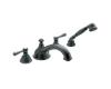 Moen T912WR Kingsley Wrought Iron Roman Tub Faucet Trim Kit with Hand Shower & Lever Handles