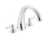 Moen T920 Kingsley Chrome Roman Tub Faucet Trim Kit with Lever Handles