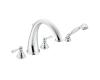 Moen T922 Kingsley Chrome Roman Tub Faucet Trim Kit with Hand Shower & Lever Handles