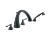 Moen T922WR Kingsley Wrought Iron Roman Tub Faucet Trim Kit with Hand Shower & Lever Handles