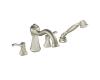 Moen T934BN Vestige Brushed Nickel Roman Tub Faucet Trim Kit with Hand Shower & Lever Handles
