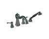 Moen T934PW Vestige Pewter Roman Tub Faucet Trim Kit with Hand Shower & Lever Handles