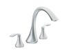 Moen T943 Eva Chrome Roman Tub Faucet Trim Kit with Lever Handles