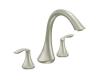 Moen T943BN Eva Brushed Nickel Roman Tub Faucet Trim Kit with Lever Handle