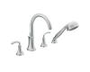 Moen Icon T964 Chrome Roman Tub Faucet Trim Kit with Hand Shower & Lever Handles