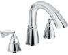Moen Asceri T970 Chrome Roman Tub Faucet Trim Kit with Lever Handles