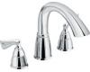 Moen Asceri T970 Chrome Roman Tub Faucet Trim Kit with Lever Handles