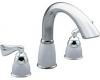 Moen Asceri T970CPM Chrome/Platinum Roman Tub Faucet Trim Kit with Lever Handles