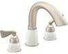 Moen Asceri T970STV Satine/Ivory Roman Tub Faucet Trim Kit with Lever Handles