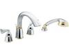 Moen Asceri T985CP Chrome/Polished Brass Roman Tub Faucet Trim Kit with Hand Shower & Lever Handles