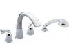 Moen Asceri T985CPM Chrome/Platinum Roman Tub Faucet Trim Kit with Hand Shower & Lever Handles