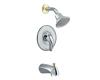 Moen TL2303CP Villeta Chrome/Polished Brass Posi-Temp Tub & Shower Trim Kit with Lever Handle