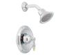 Moen TL2377CP Castleby Chrome/Polished Brass Posi-Temp Shower Trim Kit with Lever Handle