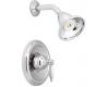 Moen Castleby TL2377CPC Chrome/Porcelain Posi-Temp Shower Trim Kit with Lever Handle