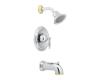 Moen TL2378CP Castleby Chrome/Polished Brass Posi-Temp Tub & Shower Trim Kit with Lever Handle