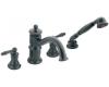 Moen TS213WR Waterhill Wrought Iron Roman Tub Faucet with Hand Shower & Lever Handles