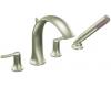 Moen TS21704BN Fina Brushed Nickel High Arc Roman Tub Faucet Includes Hand Shower
