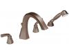 Moen TS244ORB Felicity Oil Rubbed Bronze Roman Tub Faucet with Hand Shower & Lever Handles