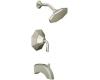 Moen TS344BN Felicity Brushed Nickel Posi-Temp Pressure Balancing Tub & Shower Faucet with Lever