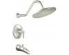 Moen TS8814BN Bamboo Brushed Nickel Posi-Temp Tub & Shower Faucet with Lever Handle