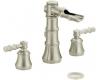 Moen TS881BN Bamboo Brushed Nickel 8-16" Widespread Faucet with Pop-Up & Lever Handles