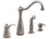 Price Pfister Marielle 26-4NEE Rustic Pewter Single Handle Kitchen Faucet with Side Spray & Soap Dispenser