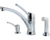 Price Pfister Parisa 39-PNCC Polished Chrome Lever Handle Kitchen Faucet with Soap Dispenser