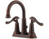 Price Pfister Ashfield 43-YP0U Rustic Bronze 4" Centerset Bath Faucet with Pop-Up