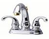 Price Pfister Treviso 48-DB00 Chrome/Brass 4" Centerset Bath Faucet with Pop-Up