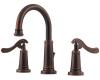 Price Pfister Ashfield 49-YP0U Rustic Bronze 8" Wideset Bath Faucet with Pop-Up
