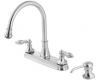 Price Pfister Catalina 536-EPBS Stainless Steel Two Handle Pull-Out Kitchen Faucet with Soap Dispenser