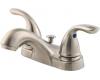 Pfister G143-610K Pfirst Series Brushed Nickel Two Handle Centerset Lavatory Faucet with Pop-Up