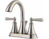 Pfister GT48-GL0K Saxton Brushed Nickel Two Handle Centerset Lavatory Faucet with Pop-Up