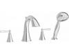 Pfister RT6-4GLC Saxton Chrome Roman Tub Faucet Trim with Handles and Handheld Shower