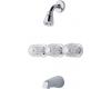 Pfister 01-112 01 Series Chrome Three Handle Tub & Shower