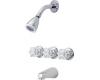 Pfister 01-118 01 Series Chrome Three Handle Tub & Shower